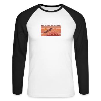 Mountains, Climbers, Nature, Adventure - Unisex Long Sleeve Baseball T-Shirt - white/black - Front - Nik (191cm)