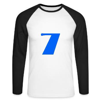 7. BIRTHDAY. HAPPY BIRTHDAY - Unisex Long Sleeve Baseball T-Shirt - white/black - Front - Nik (191cm)