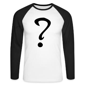 wat - Unisex Baseballshirt langarm - Weiß/Schwarz - Vorne - Nik (191cm)