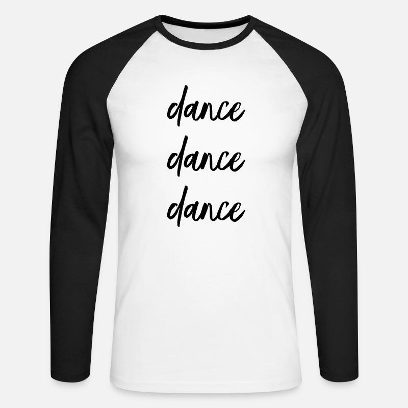dance dance dance - Unisex Baseballshirt langarm - Weiß/Schwarz