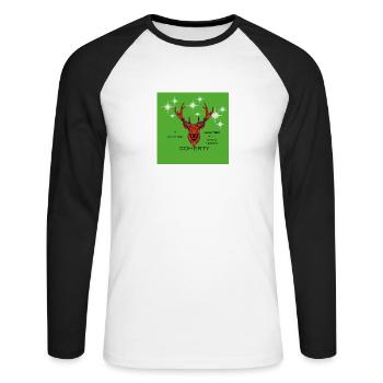 Doherty - Unisex Baseballshirt langarm - Weiß/Schwarz - Vorne - Nik (191cm)