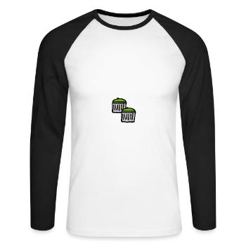 Salad spinners children's drawing - Unisex Long Sleeve Baseball T-Shirt - white/black - Front - Nik (191cm)