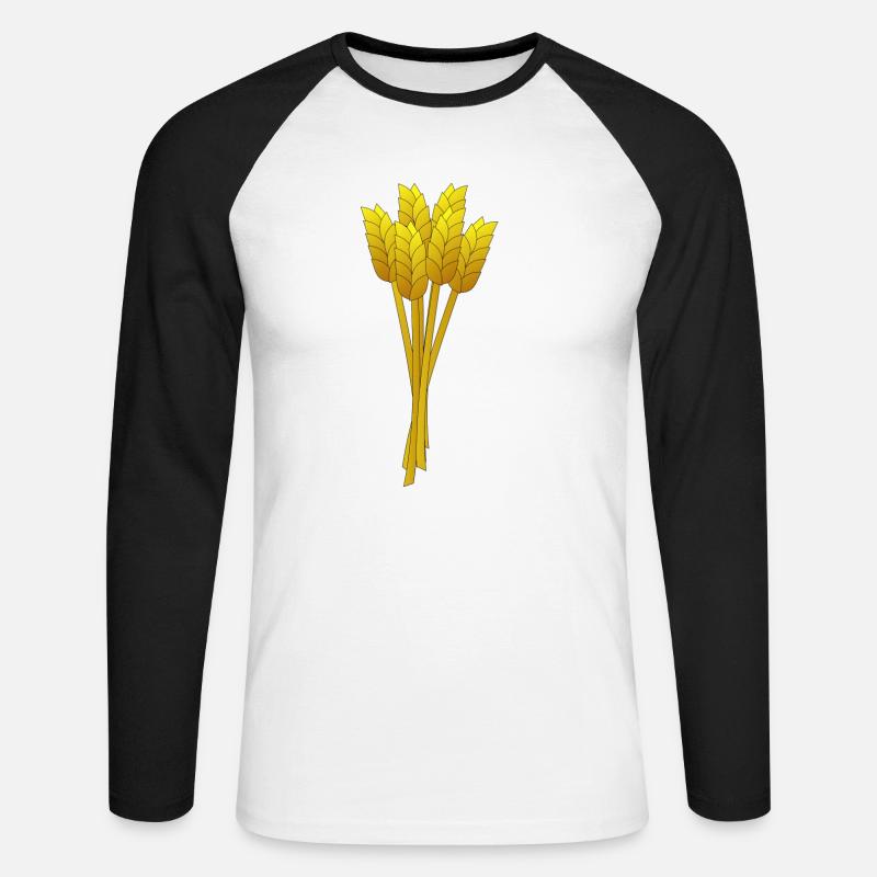Stroh - Unisex Baseballshirt langarm - Weiß/Schwarz