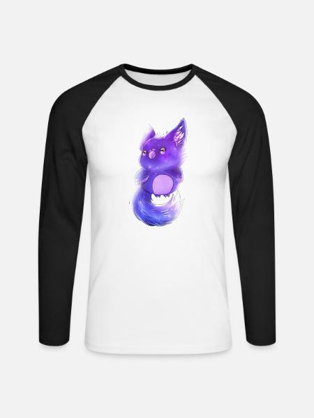 Lupifowl Galaxy Edition - Unisex Baseballshirt langarm - Weiß/Schwarz