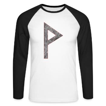 Rune Wunjo W - Unisex Long Sleeve Baseball T-Shirt - white/black - Front - Nik (191cm)