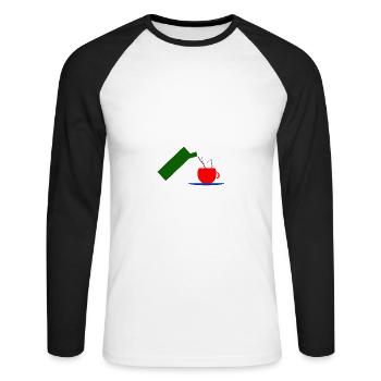 Coffee, coffee lovers, coffee drinkers - Unisex Long Sleeve Baseball T-Shirt - white/black - Front - Nik (191cm)