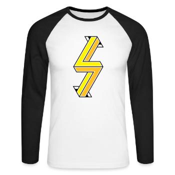 Impossible Figures 86A - Unisex Long Sleeve Baseball T-Shirt - white/black - Front - Nik (191cm)