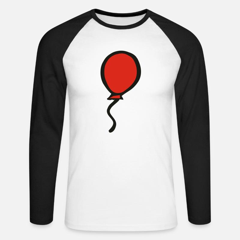 Balloon - Unisex Long Sleeve Baseball T-Shirt - white/black