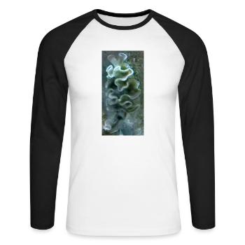Sea Snail - Unisex Long Sleeve Baseball T-Shirt - white/black - Front - Nik (191cm)