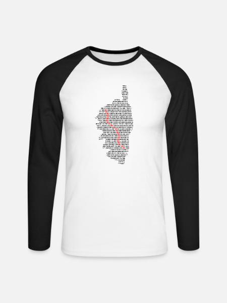 GR20 Grande Randonnée Corse Trekking Marche - Unisex Baseballshirt langarm - Weiß/Schwarz