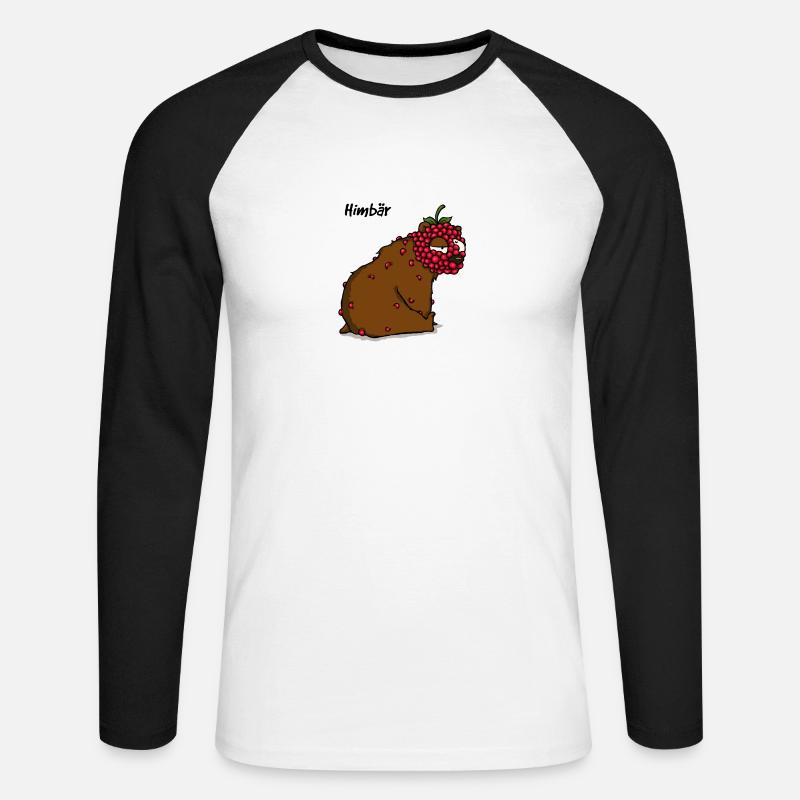 Himbär - Unisex Baseballshirt langarm - Weiß/Schwarz