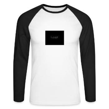 CHUTE SEPT FOIS - T-shirt baseball manches longues Homme - blanc/noir - Devant - Nik (191cm)