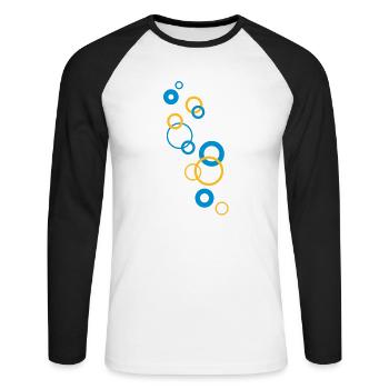 bubbles - T-shirt baseball manches longues Homme - blanc/noir - Devant - Nik (191cm)