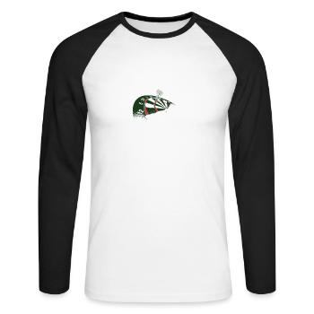 Leg day Darts Darts Darts Team - Unisex Long Sleeve Baseball T-Shirt - white/black - Front - Nik (191cm)