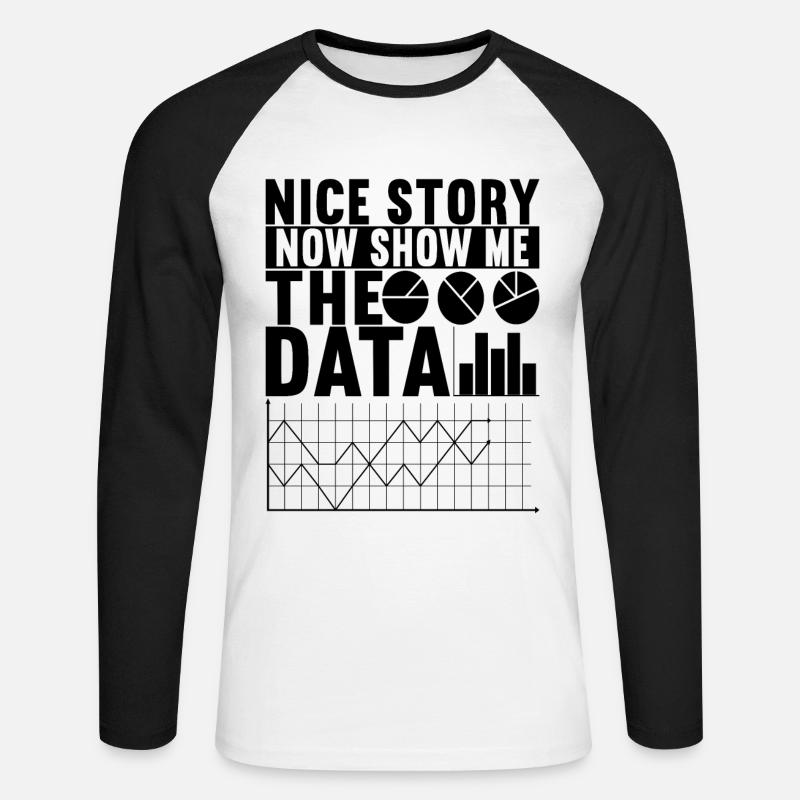 Data Scientist Data Analyst - Unisex Long Sleeve Baseball T-Shirt - white/black