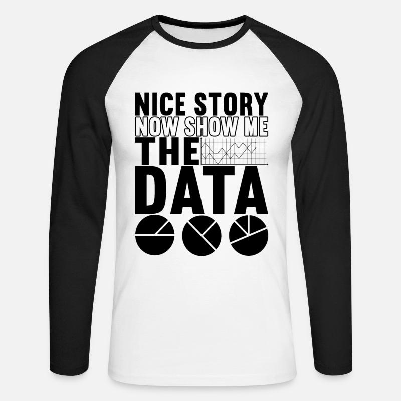 Data Scientist Data Analyst - Unisex Long Sleeve Baseball T-Shirt - white/black