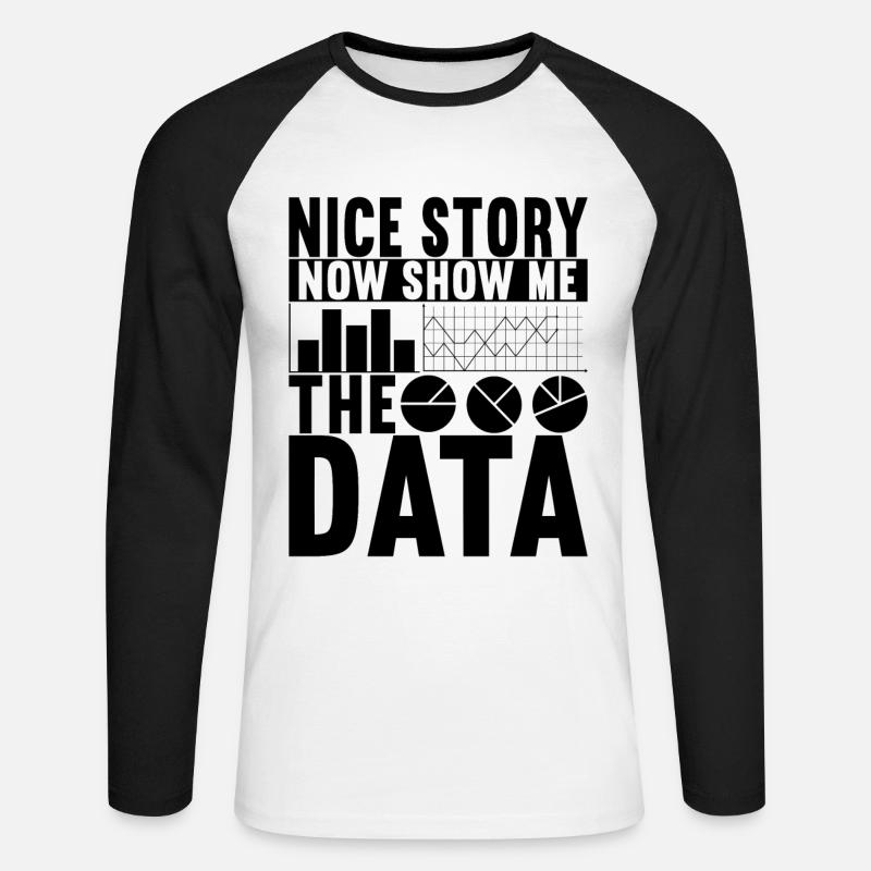 Data Scientist Data Analyst - Unisex Long Sleeve Baseball T-Shirt - white/black