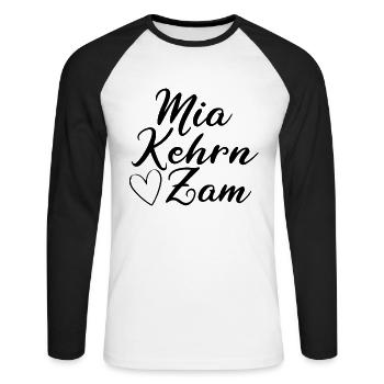 Polterabend JGA Polterhochzeit Braut Geschenk - Unisex Baseballshirt langarm - Weiß/Schwarz - Vorne - Nik (191cm)