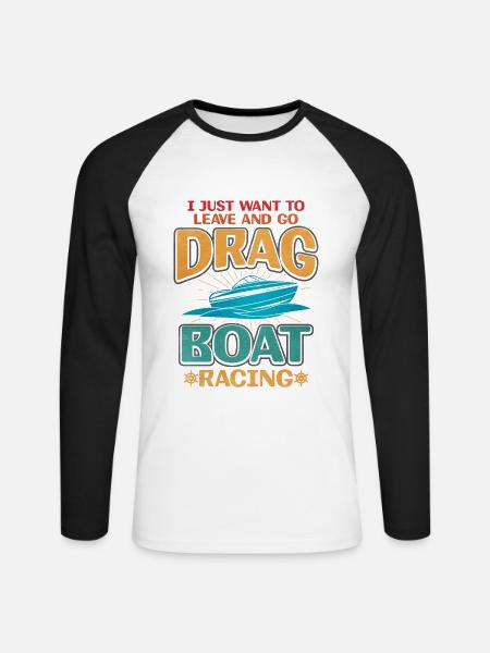 Drachenbootrennen Drachenboot - Unisex Baseballshirt langarm - Weiß/Schwarz