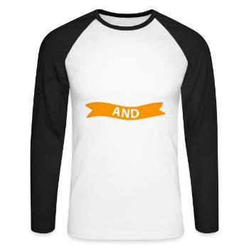 Water Bottel Flipping Gift Bottle - T-shirt baseball manches longues Homme - blanc/noir - Devant - Nik (191cm)