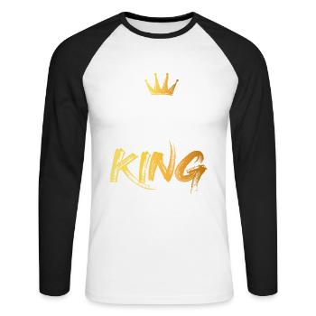 Water Bottel Flipping Geschenk Flaschendrehen - Unisex Baseballshirt langarm - Weiß/Schwarz - Vorne - Nik (191cm)