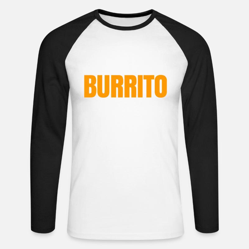 Burrito - Maglia da baseball a manica lunga da uomo - bianco/nero