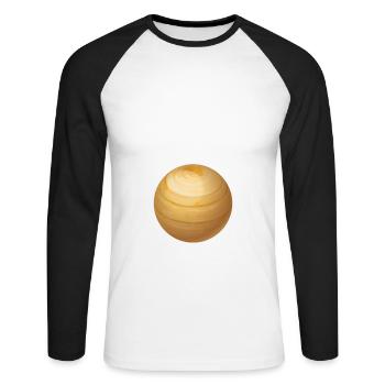 Venus - Unisex Baseballshirt langarm - Weiß/Schwarz - Vorne - Nik (191cm)