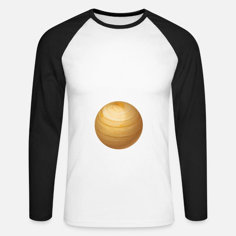 Venus - Unisex Baseballshirt langarm - Weiß/Schwarz
