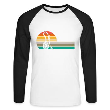 Vacuum Cleaner Cleaning Power Gift - Unisex Long Sleeve Baseball T-Shirt - white/black - Front - Nik (191cm)