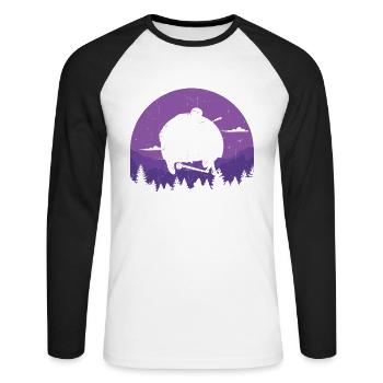 Scooter Scooter Scooter Gift - Unisex Long Sleeve Baseball T-Shirt - white/black - Front - Nik (191cm)