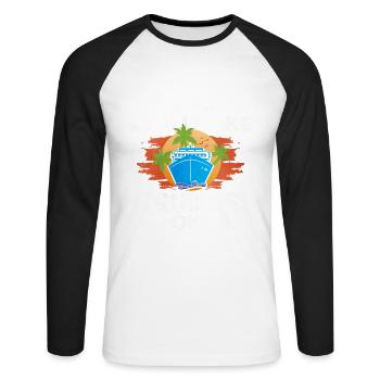 Cruise - Unisex Long Sleeve Baseball T-Shirt - white/black - Front - Nik (191cm)