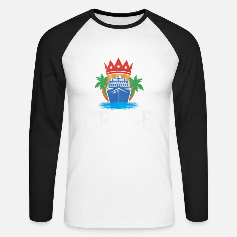 Kreuzfahrt - Unisex Baseballshirt langarm - Weiß/Schwarz