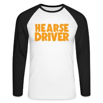 Les conducteurs de corbillard ont fondamentalement toujours raison - T-shirt baseball manches longues Homme - blanc/noir - Devant - Nik (191cm)