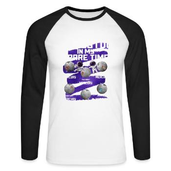 Mercury - Unisex Long Sleeve Baseball T-Shirt - white/black - Front - Nik (191cm)