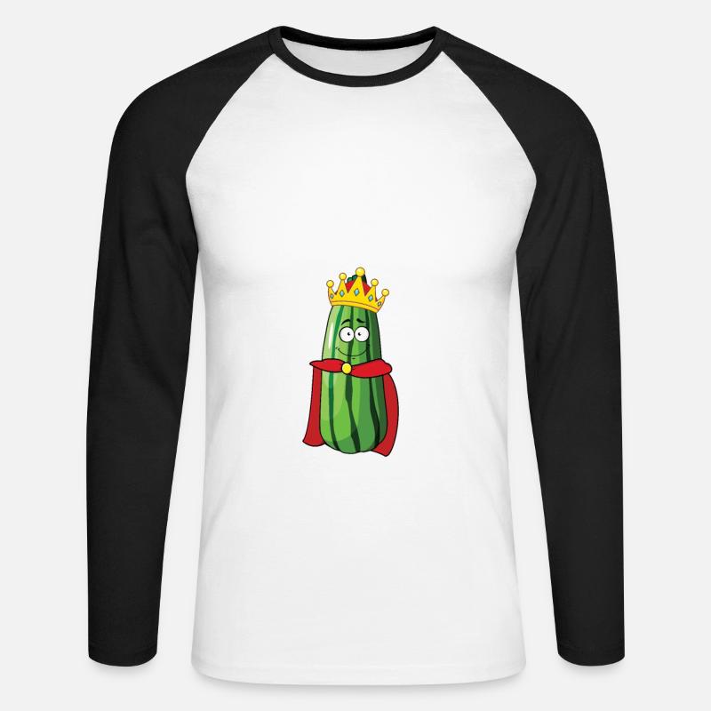 Zucchini - Unisex Baseballshirt langarm - Weiß/Schwarz