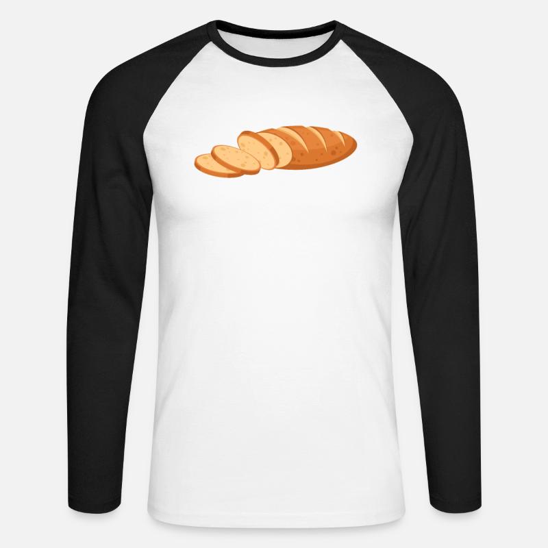 Backen Hefe Infektion - Unisex Baseballshirt langarm - Weiß/Schwarz