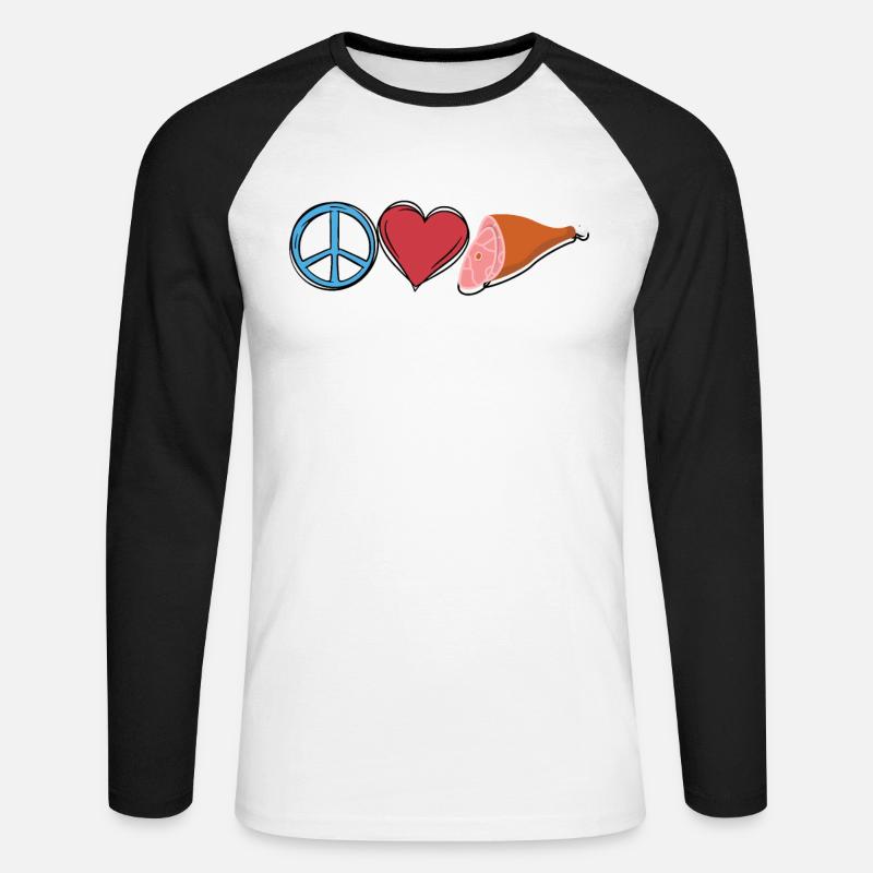 Ham - Unisex Long Sleeve Baseball T-Shirt - white/black