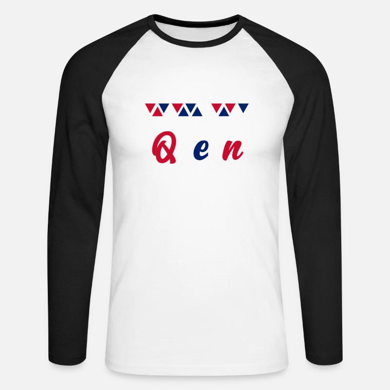 Saint Helena - Unisex Baseballshirt langarm - Weiß/Schwarz