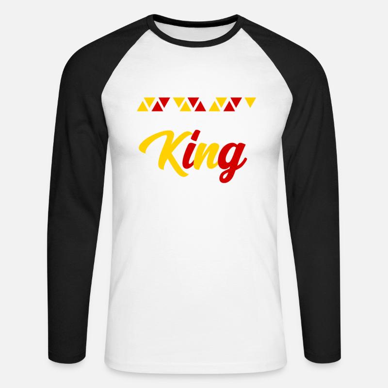Simbabwe - Unisex Baseballshirt langarm - Weiß/Schwarz
