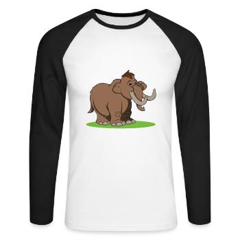 Mammut - Unisex Baseballshirt langarm - Weiß/Schwarz - Vorne - Nik (191cm)