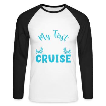 Cruise Cruise Ship Gift - Unisex Long Sleeve Baseball T-Shirt - white/black - Front - Nik (191cm)