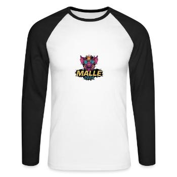Malle 2024 Cochon de fête - T-shirt baseball manches longues Homme - blanc/noir - Devant - Nik (191cm)