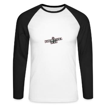 L’équipe Formentera - T-shirt baseball manches longues Homme - blanc/noir - Devant - Nik (191cm)