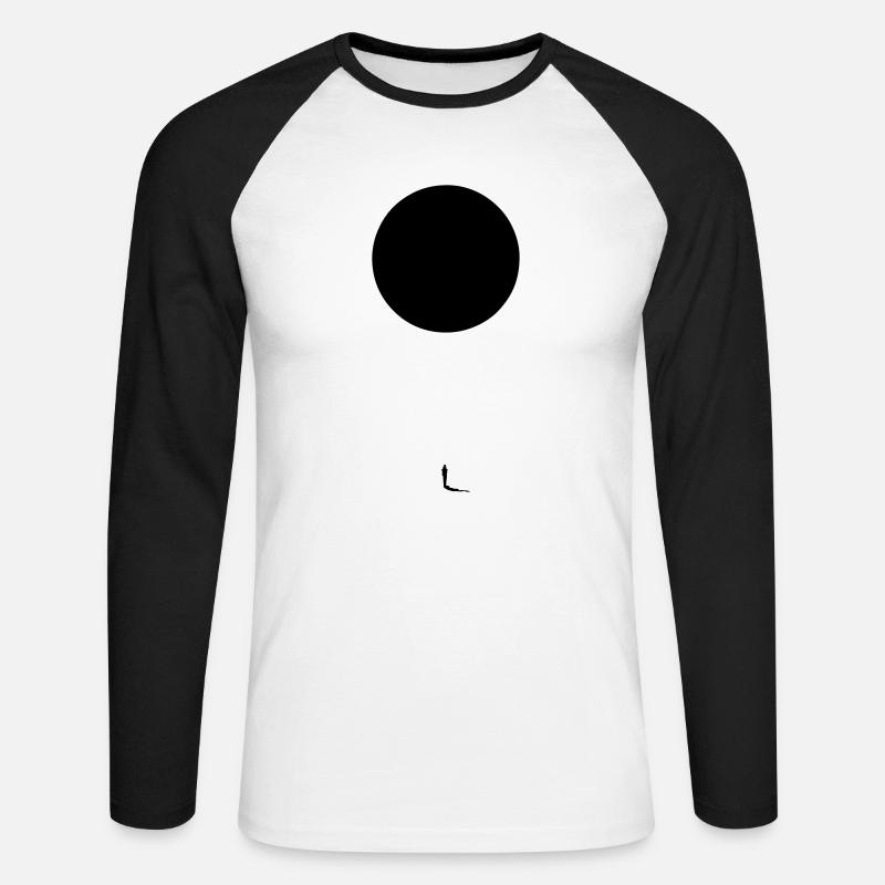 Black Sun - Unisex Baseballshirt langarm - Weiß/Schwarz