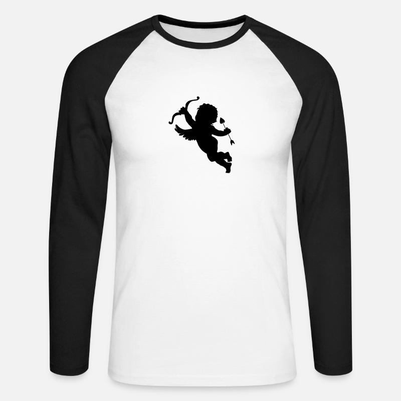 Amor - Unisex Baseballshirt langarm - Weiß/Schwarz
