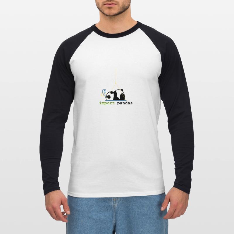Python Jokes Import Pandas Programming Unisex Long Sleeve Baseball T-Shirt