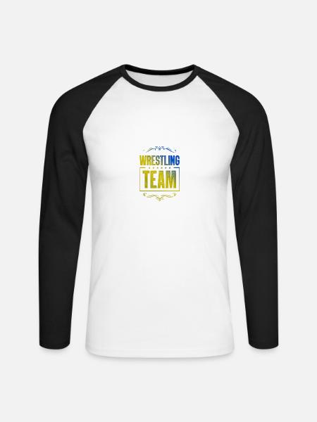 Wrestling Crew - Unisex Baseballshirt langarm - Weiß/Schwarz
