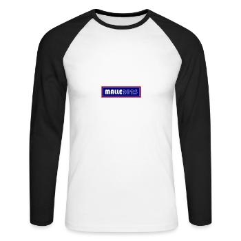 Malle 2025 - Unisex Baseballshirt langarm - Weiß/Schwarz - Vorne - Nik (191cm)