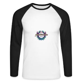 Amsterdam 2025 Team - Unisex Long Sleeve Baseball T-Shirt - white/black - Front - Nik (191cm)