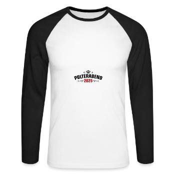 Bachelor Party 2025 Wedding Bachelor Party - Unisex Long Sleeve Baseball T-Shirt - white/black - Front - Nik (191cm)